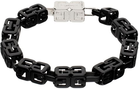 givenchy leather cuff bracelet|G Cube bracelet in leather and metal .